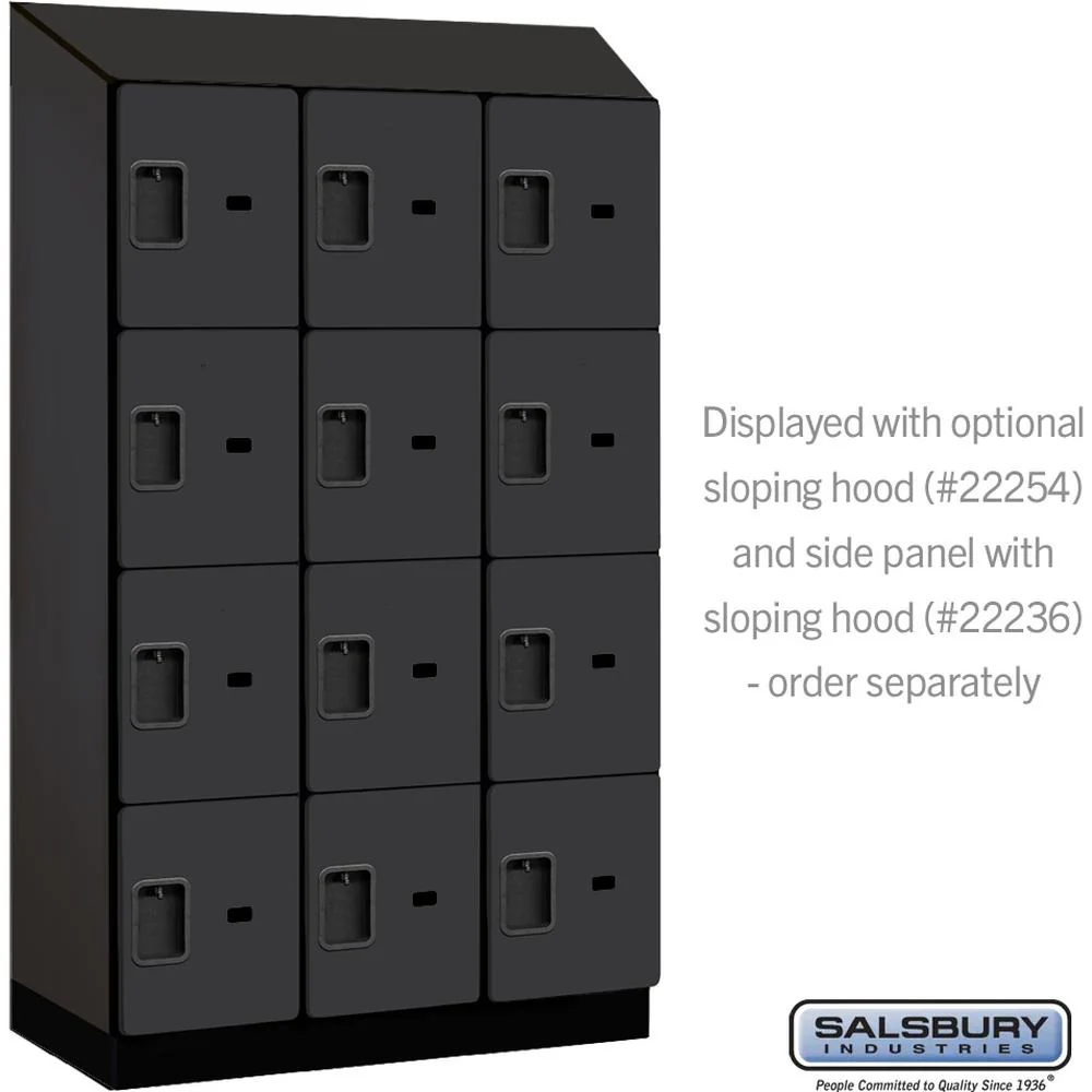15" Wide Four Tier Designer Wood Locker - 3 Wide - 6 Feet High - 21" Deep by Salsbury - Image 7
