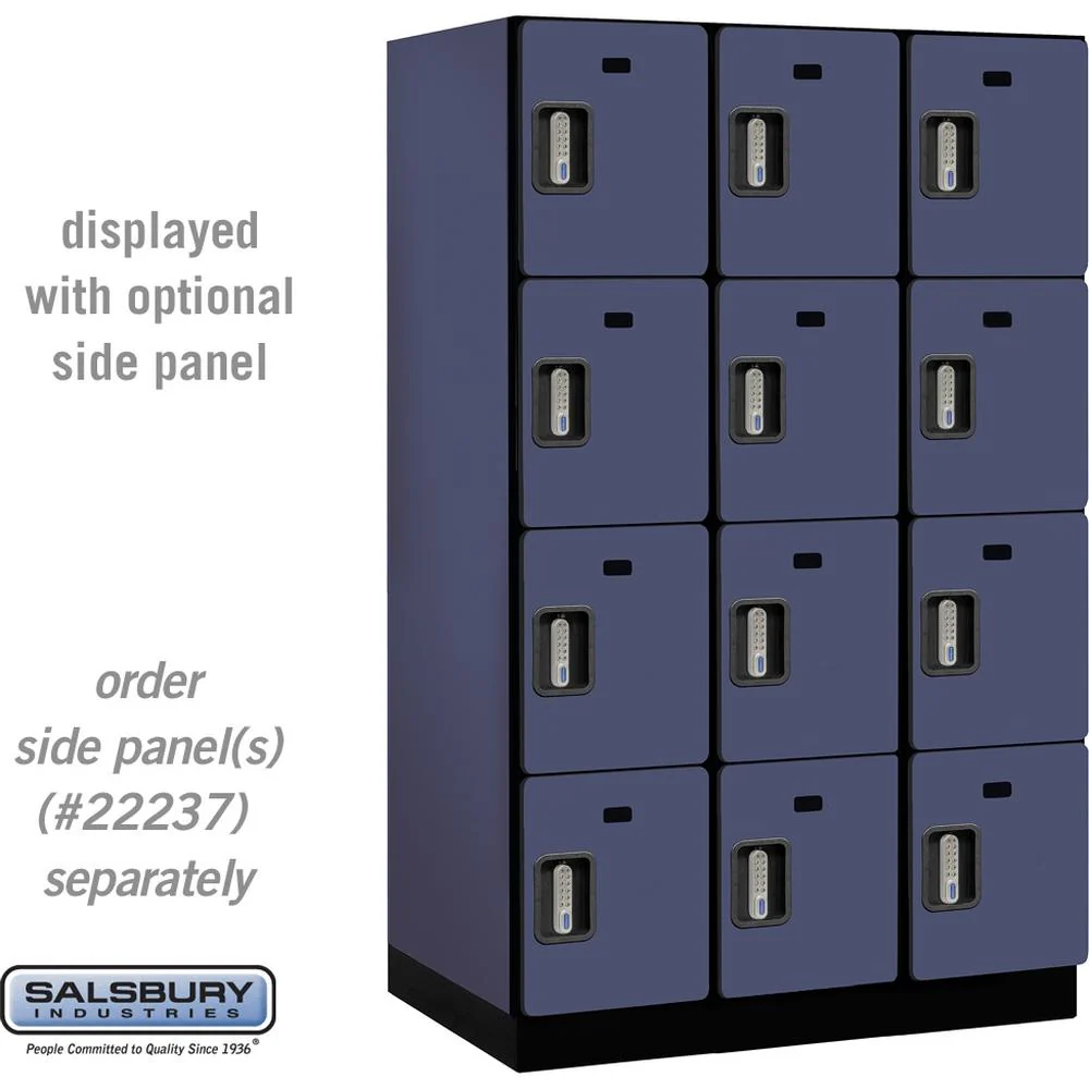 15" Wide Four Tier Designer Wood Locker - 3 Wide - 6 Feet High - 24" Deep by Salsbury - Image 15