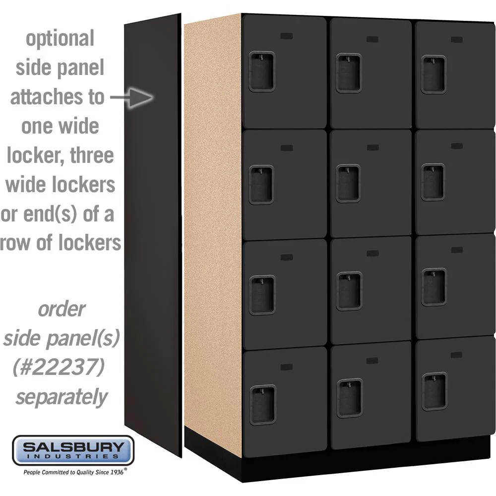 15" Wide Four Tier Designer Wood Locker - 3 Wide - 6 Feet High - 24" Deep by Salsbury - Image 2