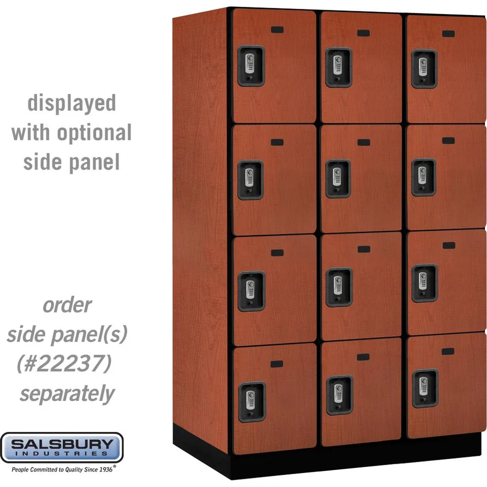 15" Wide Four Tier Designer Wood Locker - 3 Wide - 6 Feet High - 24" Deep by Salsbury - Image 21