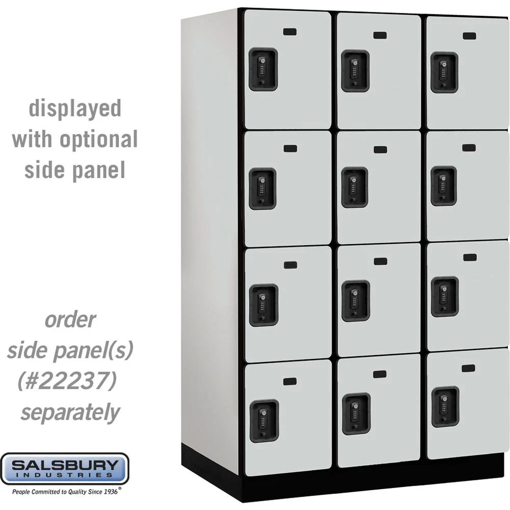 15" Wide Four Tier Designer Wood Locker - 3 Wide - 6 Feet High - 24" Deep by Salsbury - Image 24