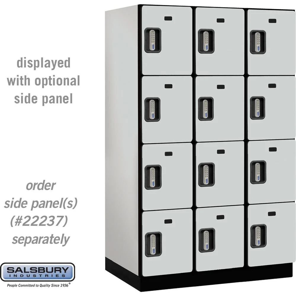 15" Wide Four Tier Designer Wood Locker - 3 Wide - 6 Feet High - 24" Deep by Salsbury - Image 25