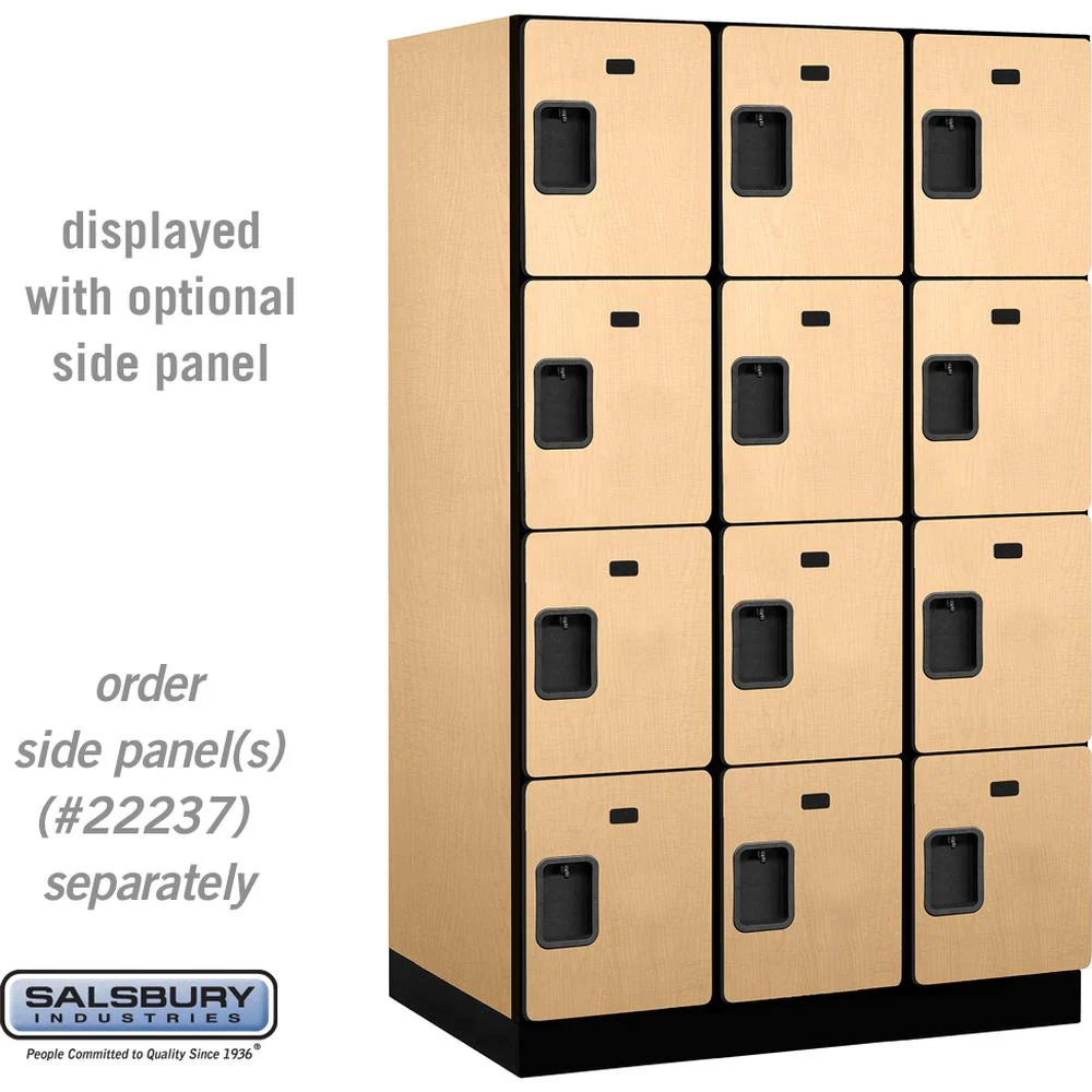 15" Wide Four Tier Designer Wood Locker - 3 Wide - 6 Feet High - 24" Deep by Salsbury - Image 32