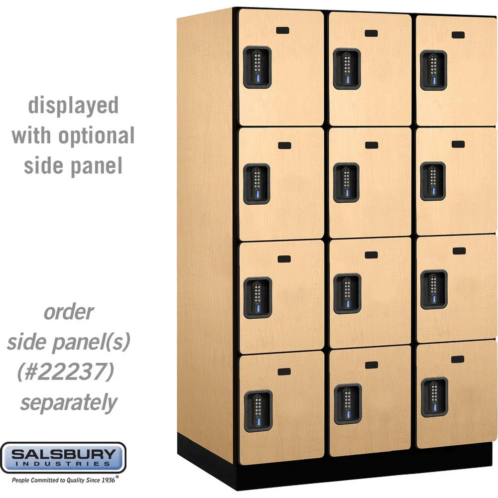 15" Wide Four Tier Designer Wood Locker - 3 Wide - 6 Feet High - 24" Deep by Salsbury - Image 33