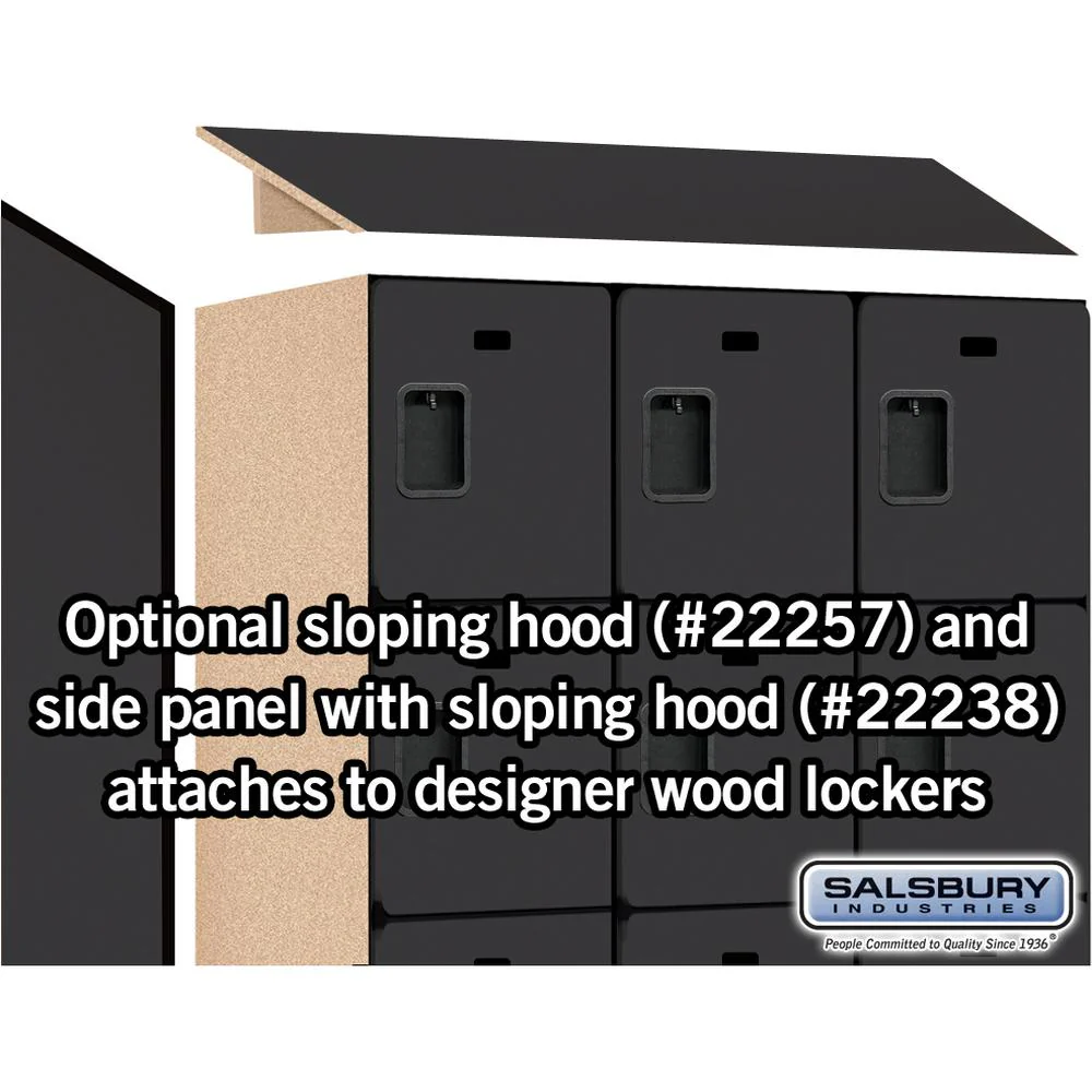 15" Wide Four Tier Designer Wood Locker - 3 Wide - 6 Feet High - 24" Deep by Salsbury - Image 6