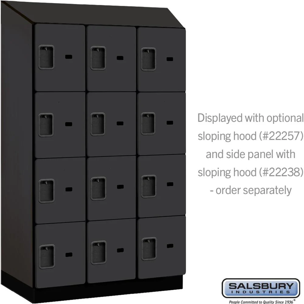 15" Wide Four Tier Designer Wood Locker - 3 Wide - 6 Feet High - 24" Deep by Salsbury - Image 7