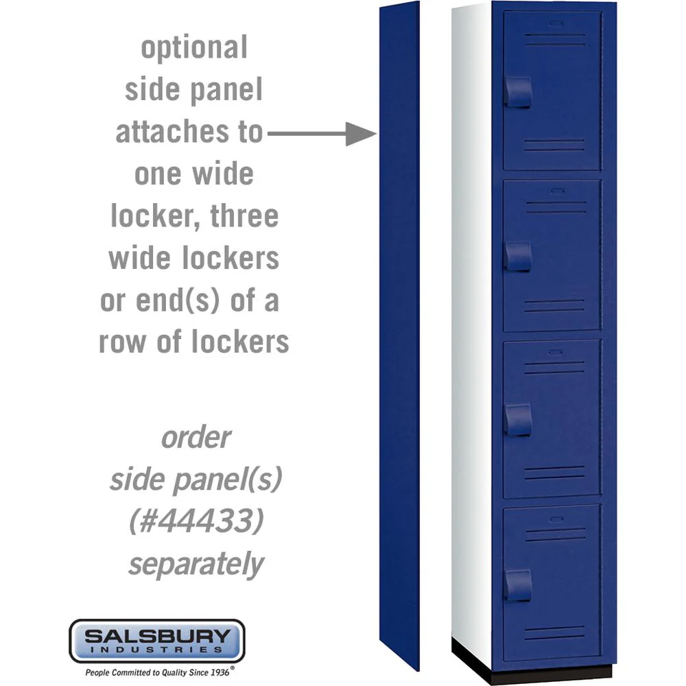 15" Wide Four Tier Heavy Duty Plastic Locker - 1 Wide - 6 Feet High - 18" Deep by Salsbury - Image 2