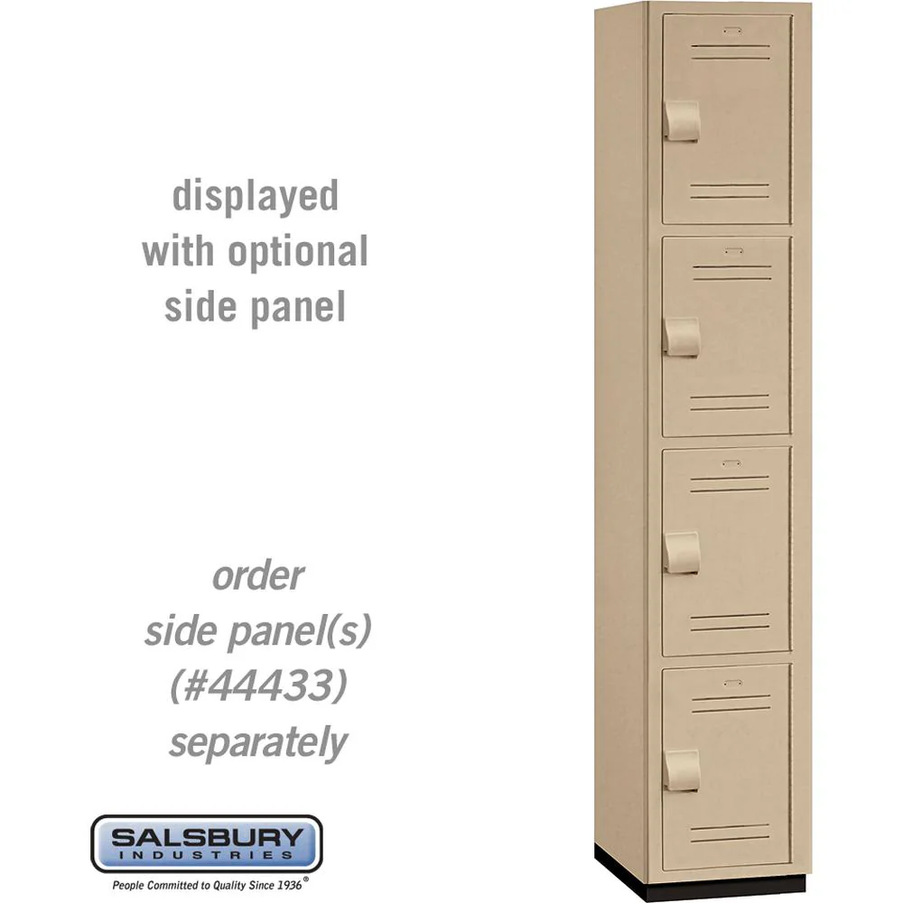 15" Wide Four Tier Heavy Duty Plastic Locker - 1 Wide - 6 Feet High - 18" Deep by Salsbury - Image 5