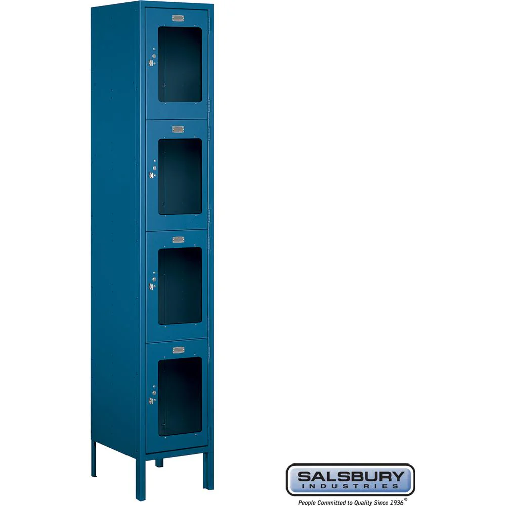 15" Wide Four Tier See-Through Metal Locker - 1 Wide - 6 Feet High - 15" Deep by Salsbury - Image 6