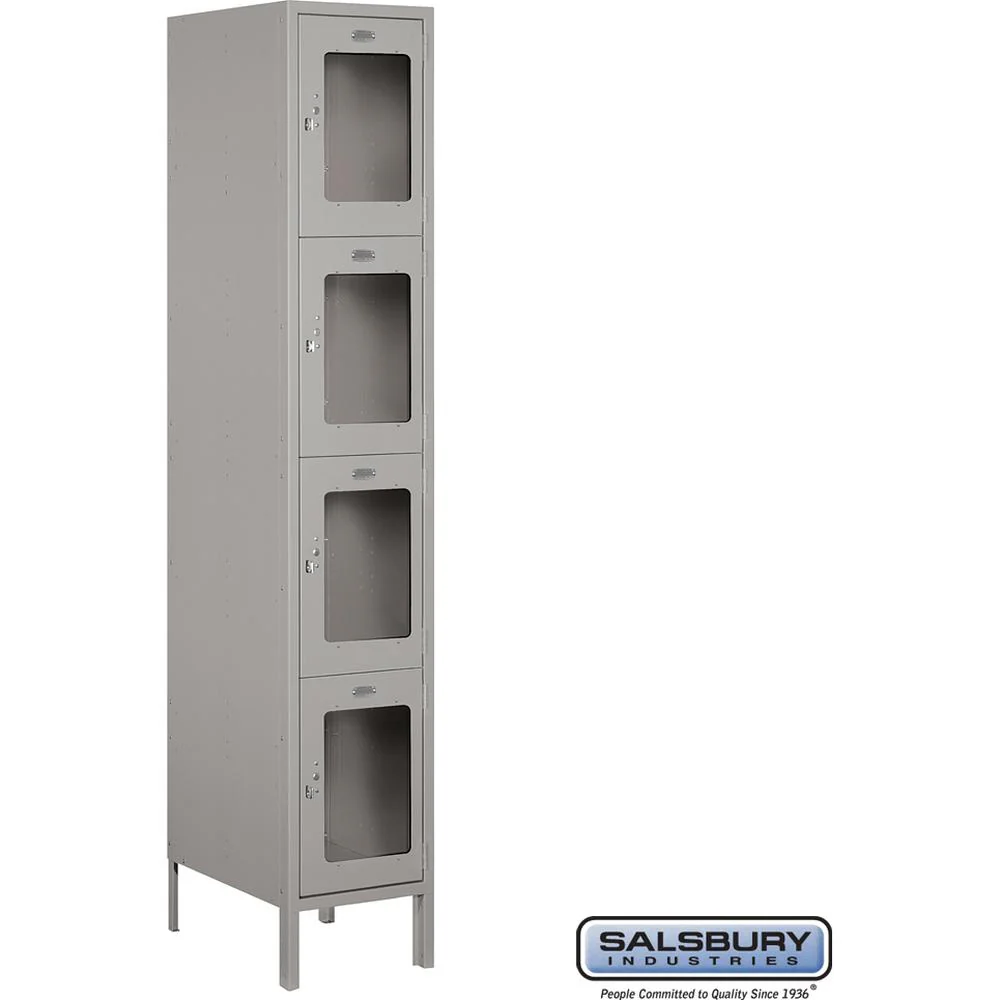 15" Wide Four Tier See-Through Metal Locker - 1 Wide - 6 Feet High - 18" Deep by Salsbury - Image 7
