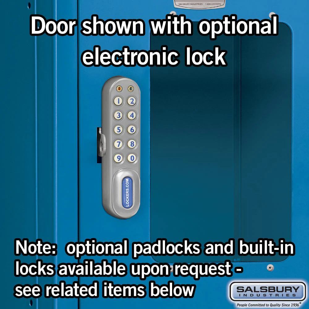 15" Wide Four Tier See-Through Metal Locker - 3 Wide - 6 Feet High - 15" Deep by Salsbury - Image 5