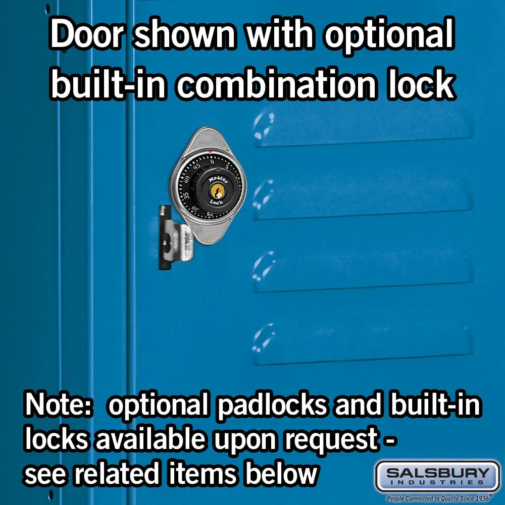 15" Wide Four Tier Standard Metal Locker - 1 Wide - 6 Feet High - 18" Deep by Salsbury - Image 4