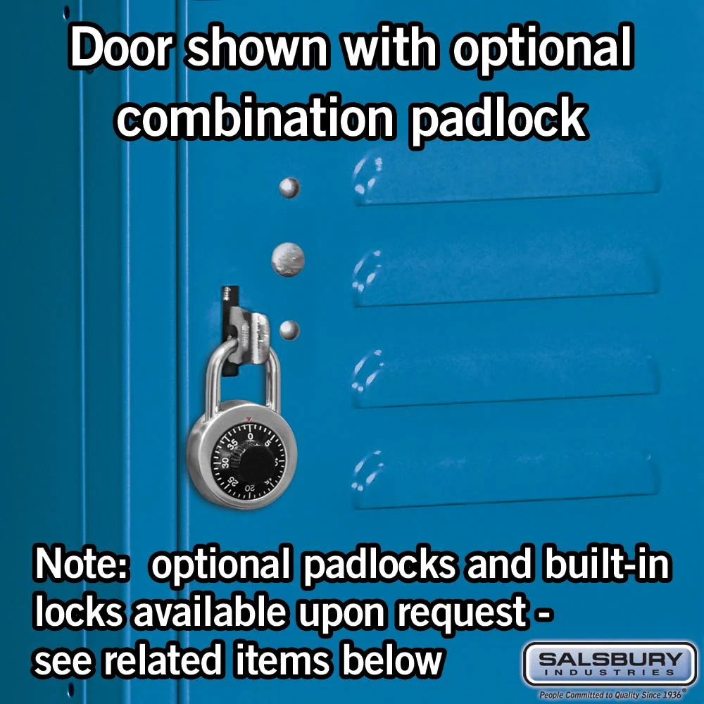 15" Wide Four Tier Standard Metal Locker - 3 Wide - 6 Feet High - 15" Deep by Salsbury - Image 3
