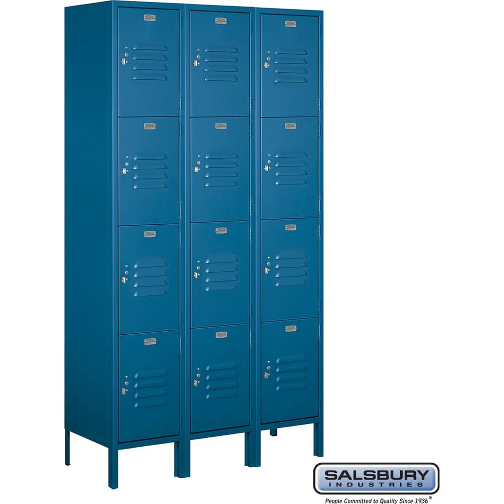 15" Wide Four Tier Standard Metal Locker - 3 Wide - 6 Feet High - 15" Deep by Salsbury - Image 6