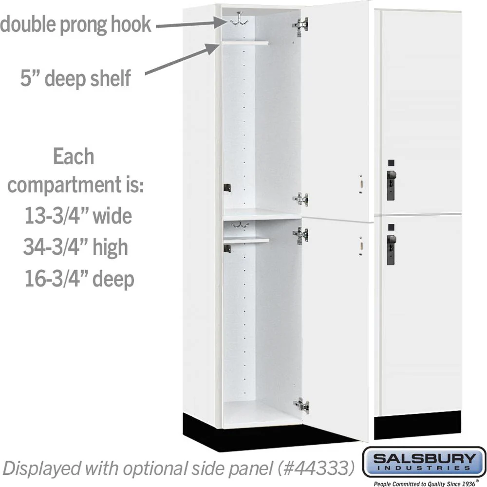 15" Wide Premier Wood Locker - Double Tier-3 Wide - 6 Feet High - 18" Deep by Salsbury - Image 3