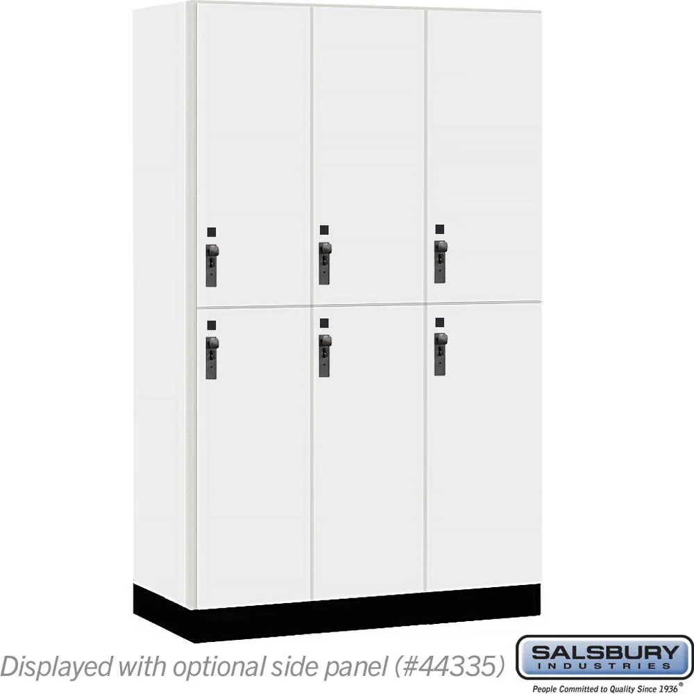 15" Wide Premier Wood Locker - Double Tier-3 Wide - 6 Feet High - 21" Deep by Salsbury