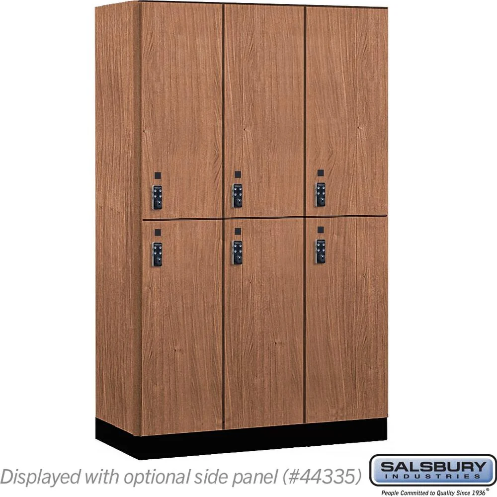 15" Wide Premier Wood Locker - Double Tier-3 Wide - 6 Feet High - 21" Deep by Salsbury - Image 21