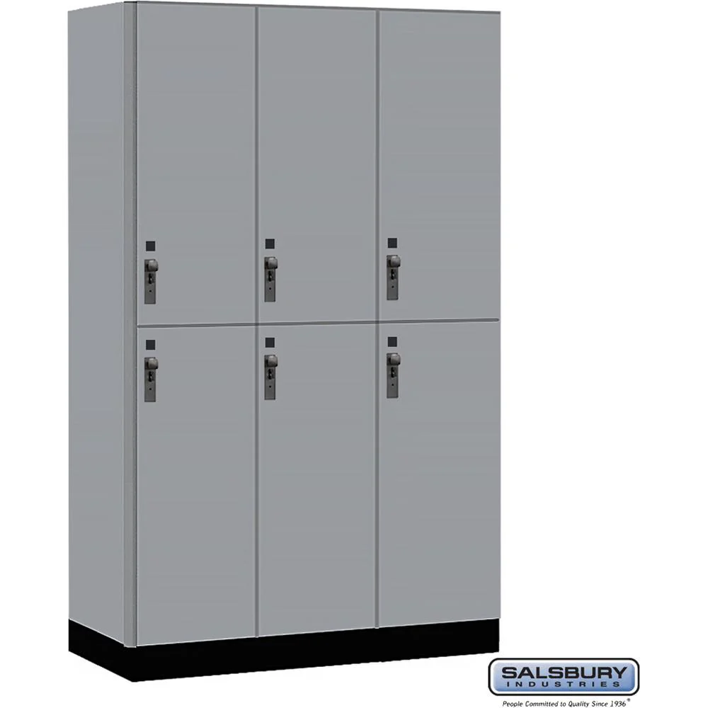 15" Wide Premier Wood Locker - Double Tier-3 Wide - 6 Feet High - 21" Deep by Salsbury - Image 37