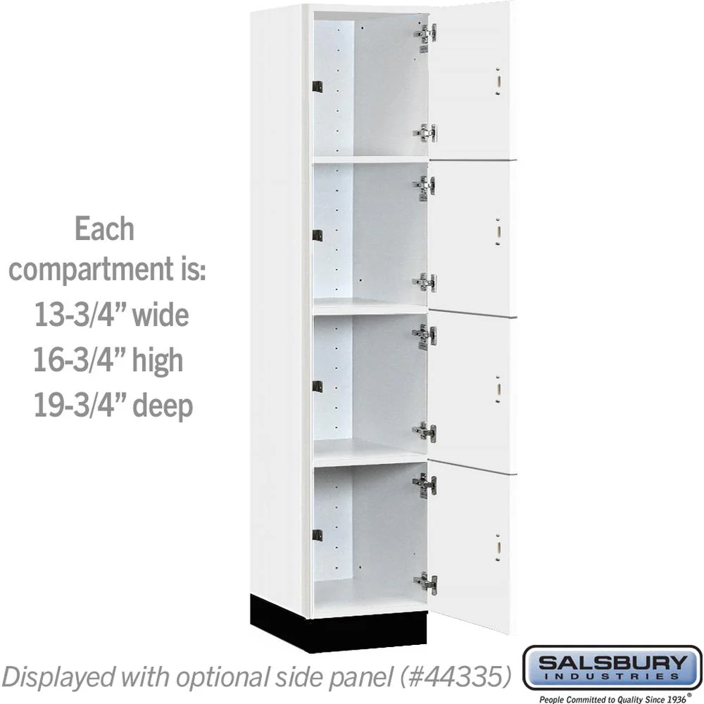 15" Wide Premier Wood Locker - Four Tier-1 Wide - 6 Feet High - 21" Deep by Salsbury - Image 3