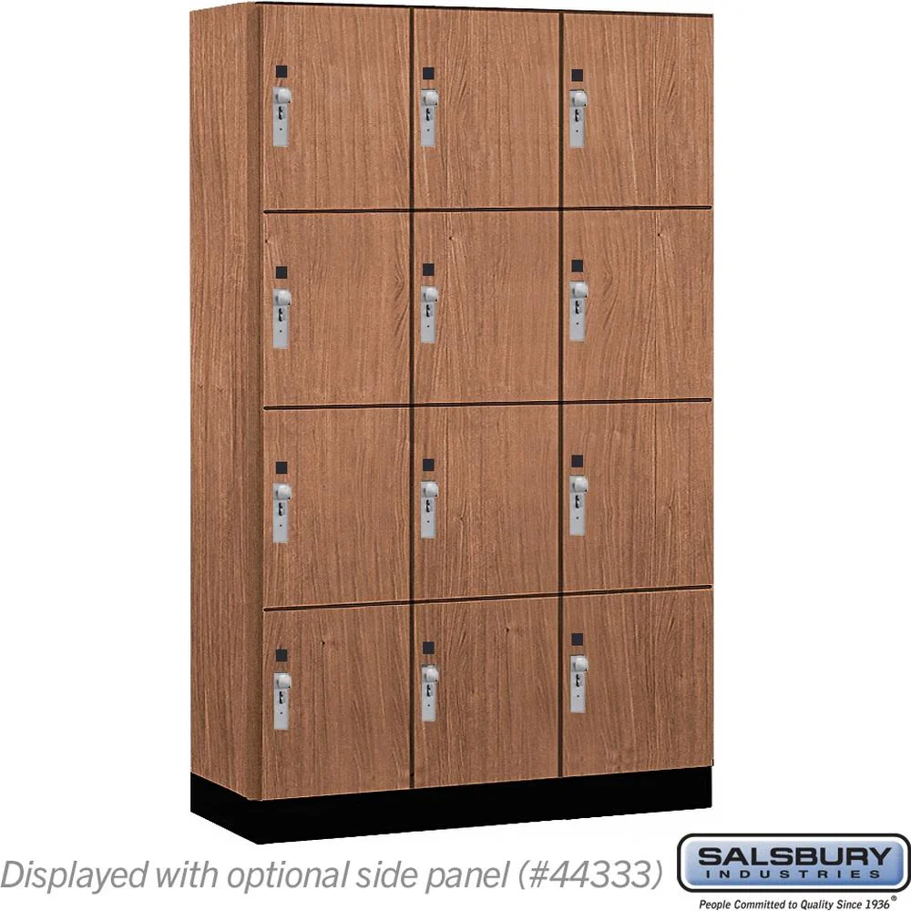15" Wide Premier Wood Locker - Four Tier-3 Wide - 6 Feet High - 18" Deep by Salsbury - Image 22