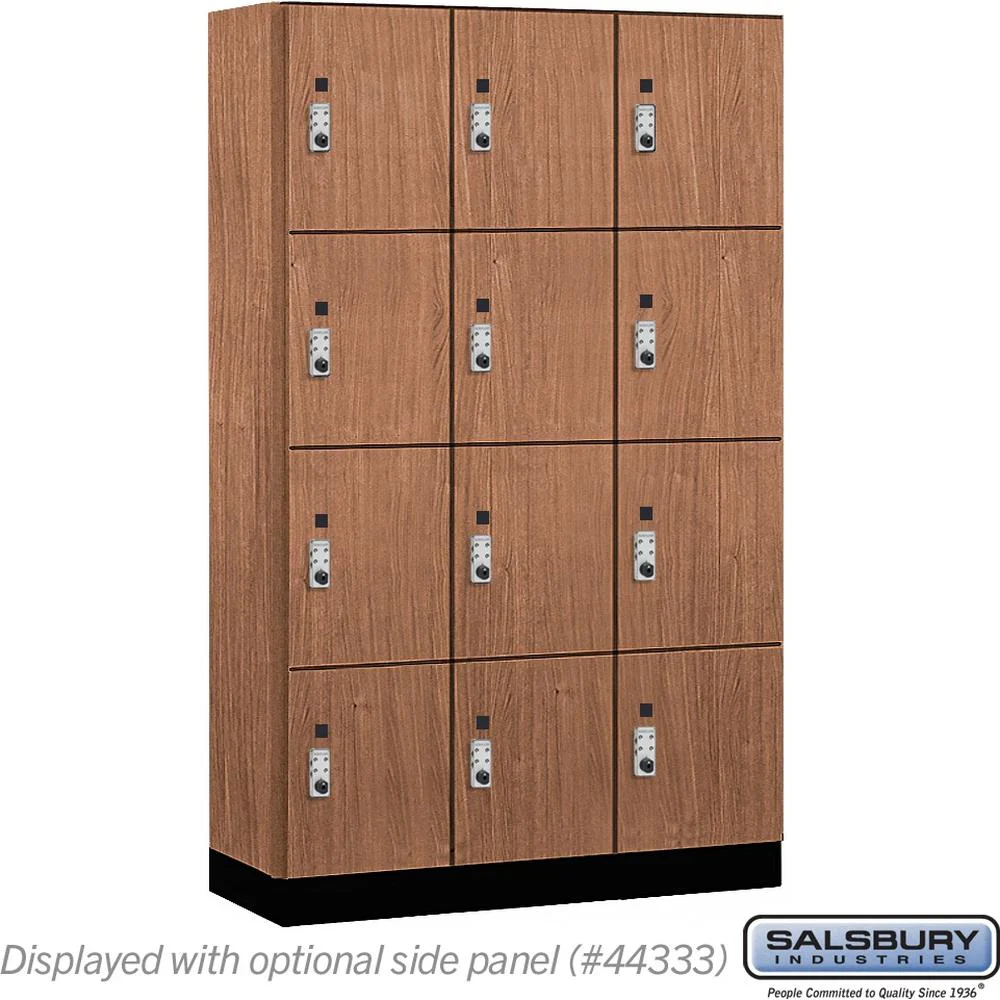 15" Wide Premier Wood Locker - Four Tier-3 Wide - 6 Feet High - 18" Deep by Salsbury - Image 24