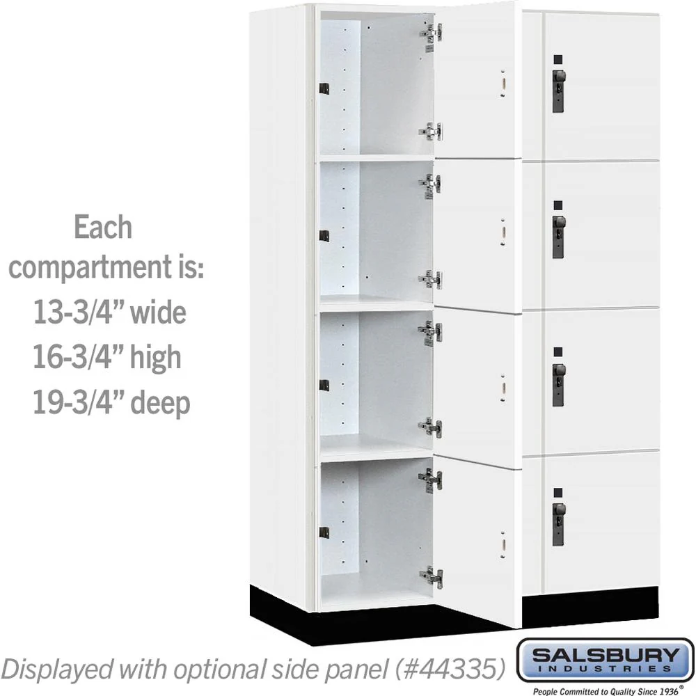 15" Wide Premier Wood Locker - Four Tier-3 Wide - 6 Feet High - 21" Deep by Salsbury - Image 3