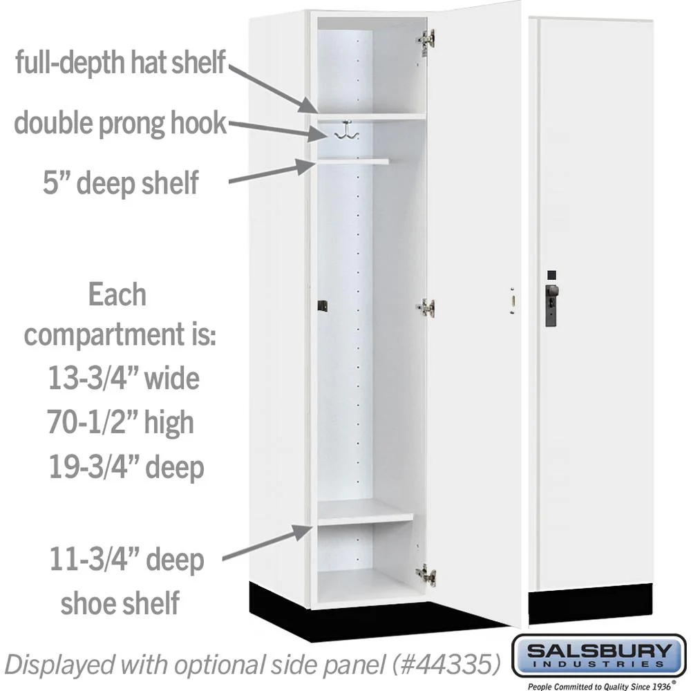 15" Wide Premier Wood Locker - Single Tier - 3 Wide - 6 Feet High - 21" Deep by Salsbury - Image 3