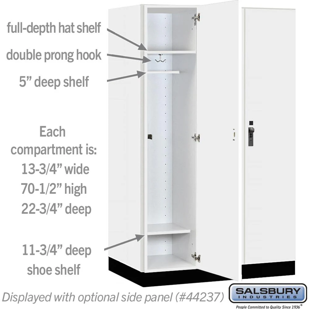 15" Wide Premier Wood Locker - Single Tier - 3 Wide - 6 Feet High - 24" Deep by Salsbury - Image 3