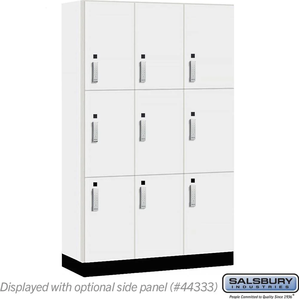 15" Wide Premier Wood Locker - Triple Tier-3 Wide - 6 Feet High - 18" Deep by Salsbury - Image 11
