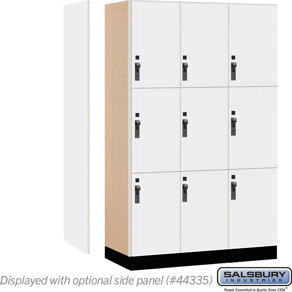 15" Wide Premier Wood Locker - Triple Tier-3 Wide - 6 Feet High - 21" Deep by Salsbury - Image 2