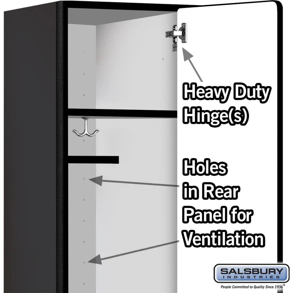 15" Wide Single Tier Designer Wood Locker - 1 Wide - 6 Feet High - 18" Deep by Salsbury - Image 4