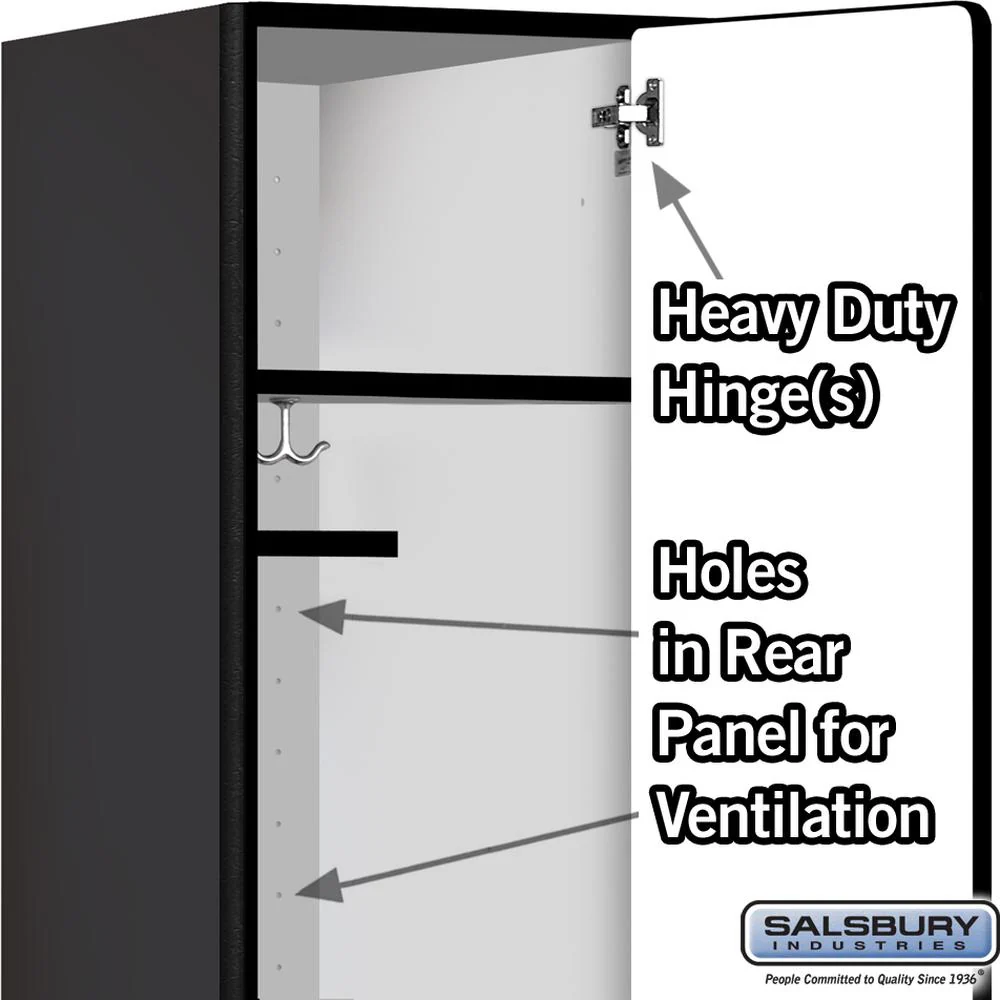 15" Wide Single Tier Designer Wood Locker - 1 Wide - 6 Feet High - 21" Deep by Salsbury - Image 4