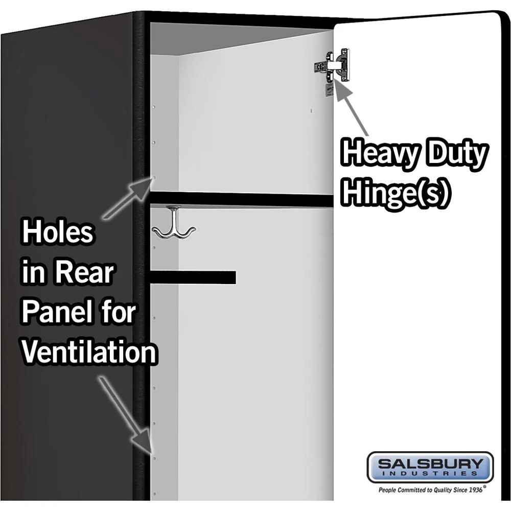 15" Wide Single Tier Designer Wood Locker - 1 Wide - 6 Feet High - 24" Deep by Salsbury - Image 4