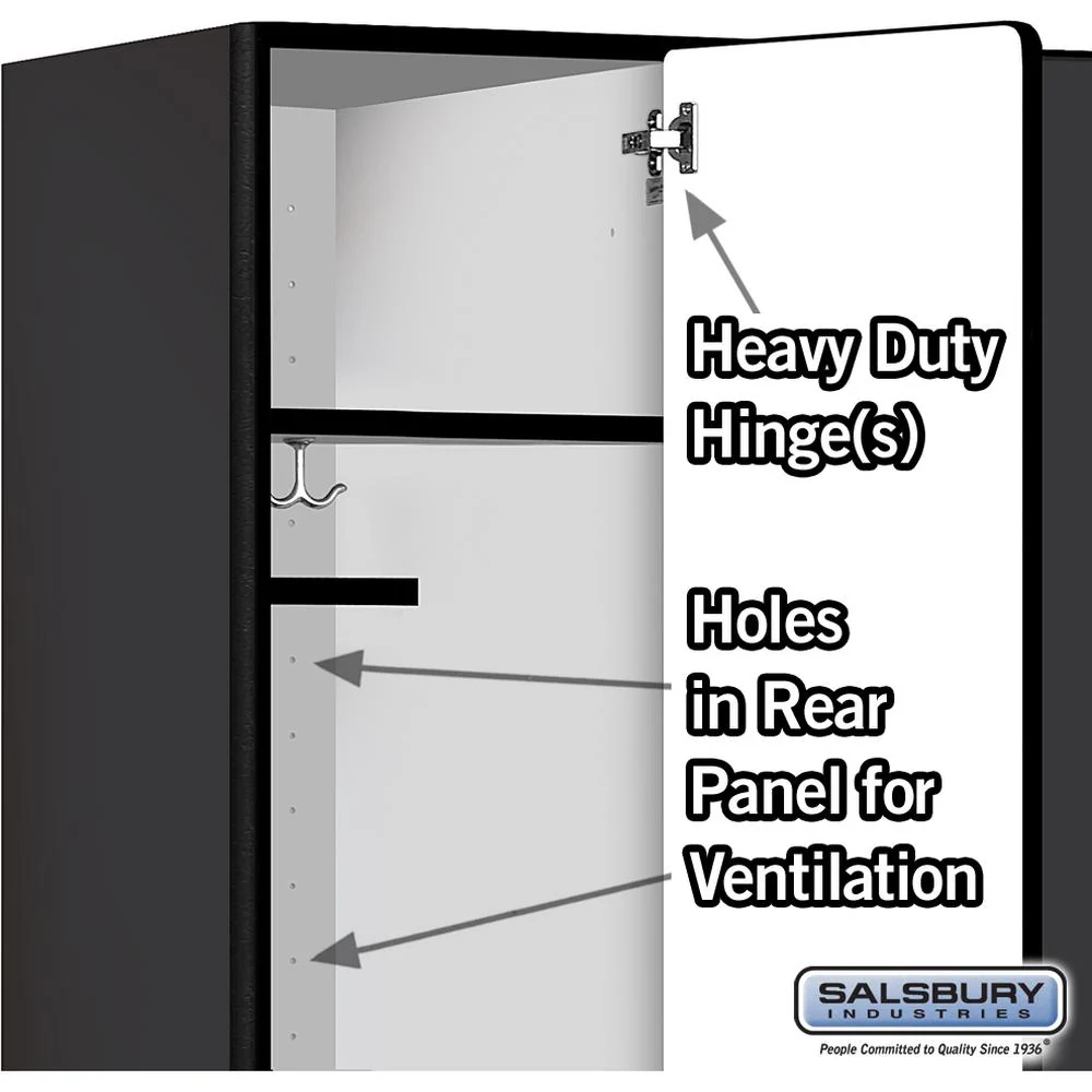 15" Wide Single Tier Designer Wood Locker - 3 Wide - 6 Feet High - 21" Deep by Salsbury - Image 4