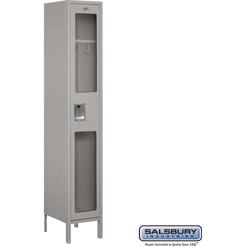 15" Wide Single Tier See-Through Metal Locker - 1 Wide - 6 Feet High - 15" Deep by Salsbury - Image 8