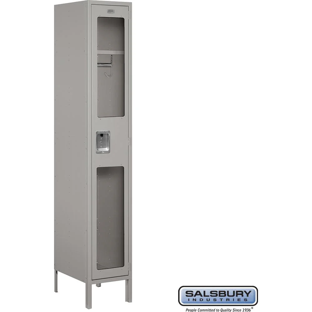 15" Wide Single Tier See-Through Metal Locker - 1 Wide - 6 Feet High - 18" Deep by Salsbury - Image 9