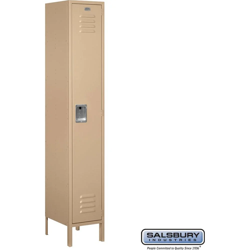 15" Wide Single Tier Standard Metal Locker - 1 Wide - 6 Feet High - 15" Deep by Salsbury - Image 10