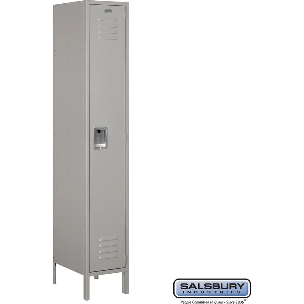 15" Wide Single Tier Standard Metal Locker - 1 Wide - 6 Feet High - 18" Deep by Salsbury - Image 7