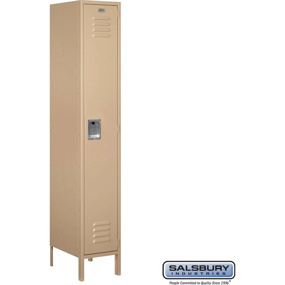 15" Wide Single Tier Standard Metal Locker - 1 Wide - 6 Feet High - 18" Deep by Salsbury - Image 9
