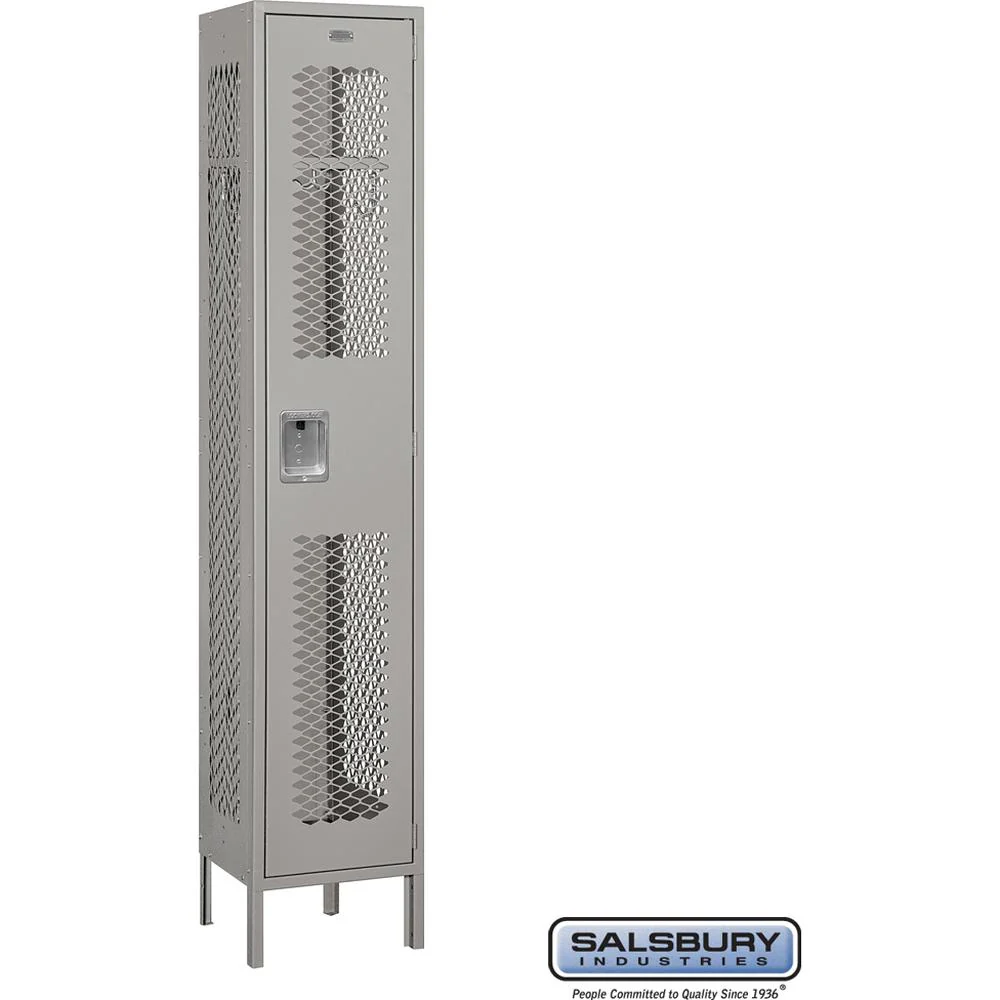 15" Wide Single Tier Vented Metal Locker - 1 Wide - 6 Feet High - 15" Deep by Salsbury - Image 8