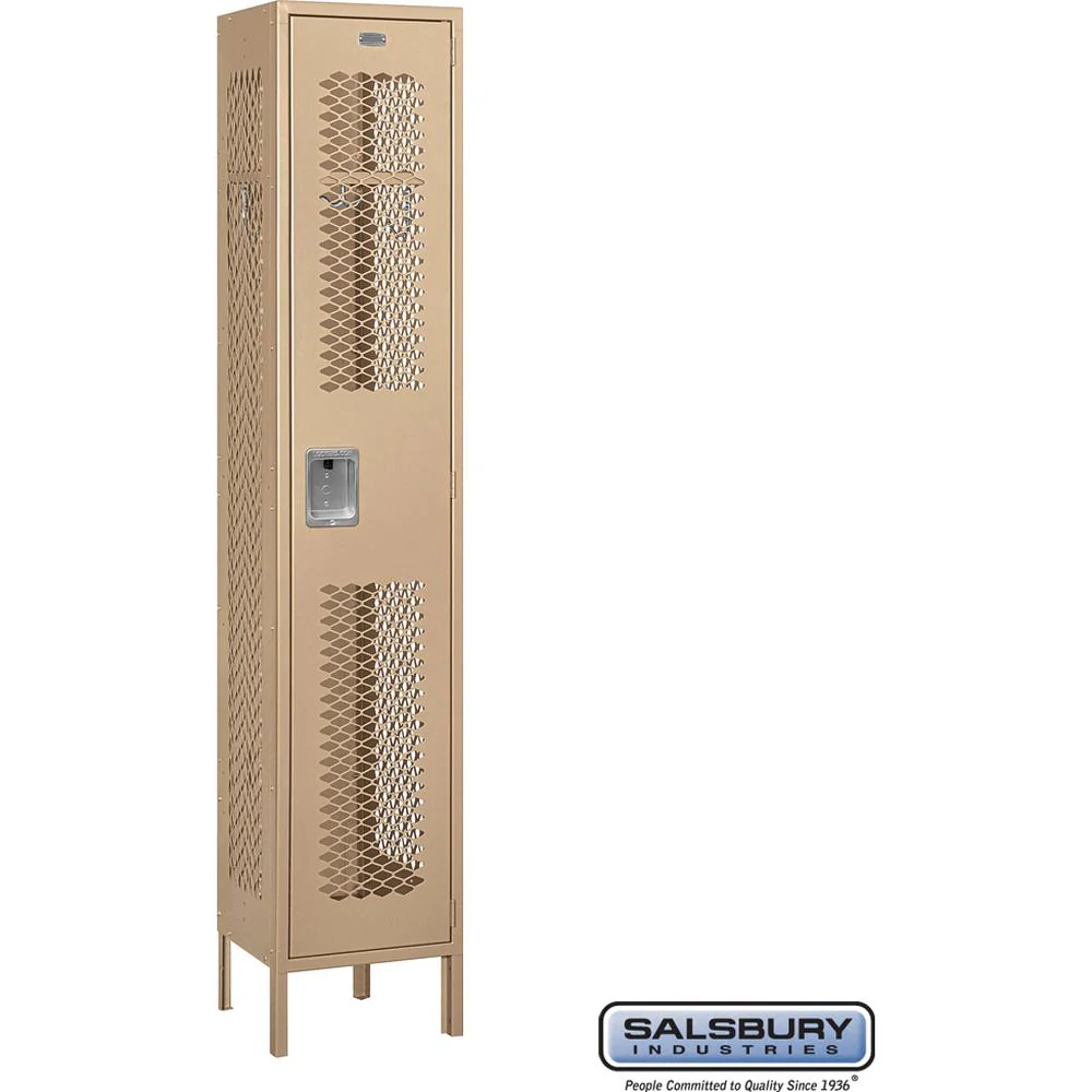 15" Wide Single Tier Vented Metal Locker - 1 Wide - 6 Feet High - 15" Deep by Salsbury - Image 9