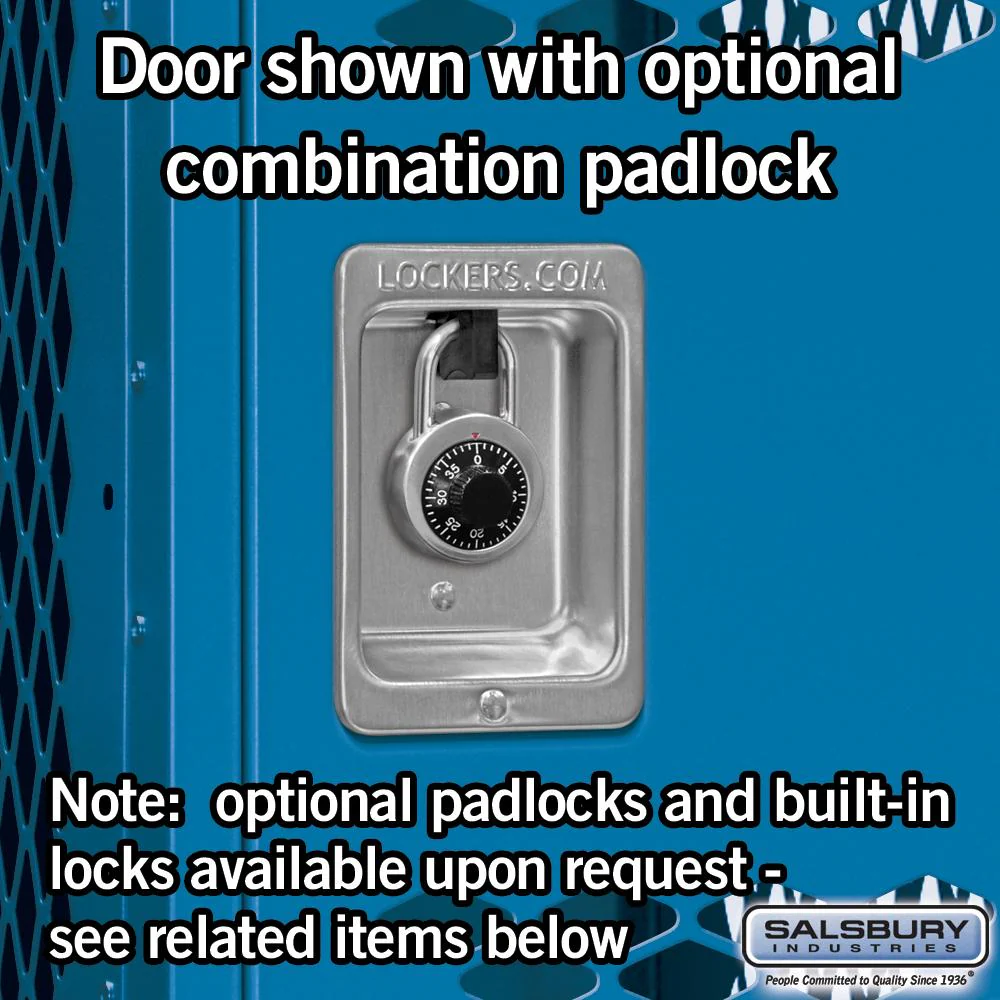 15" Wide Single Tier Vented Metal Locker - 3 Wide - 6 Feet High - 18" Deep by Salsbury - Image 3