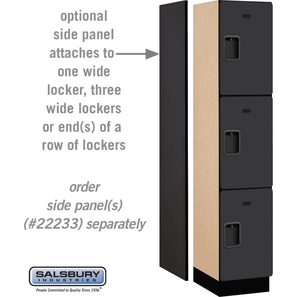 15" Wide Triple Tier Designer Wood Locker - 1 Wide - 6 Feet High - 18" Deep by Salsbury - Image 2