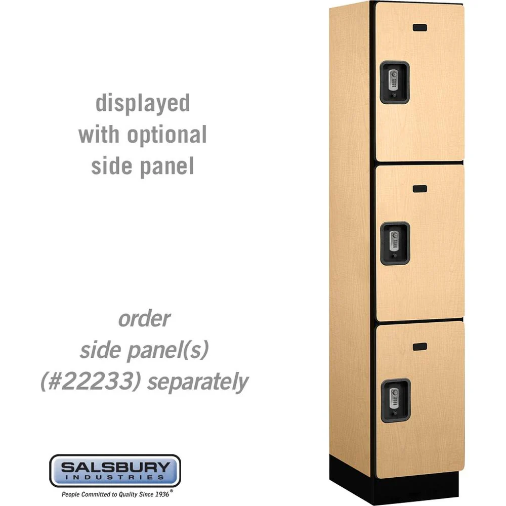 15" Wide Triple Tier Designer Wood Locker - 1 Wide - 6 Feet High - 18" Deep by Salsbury - Image 36