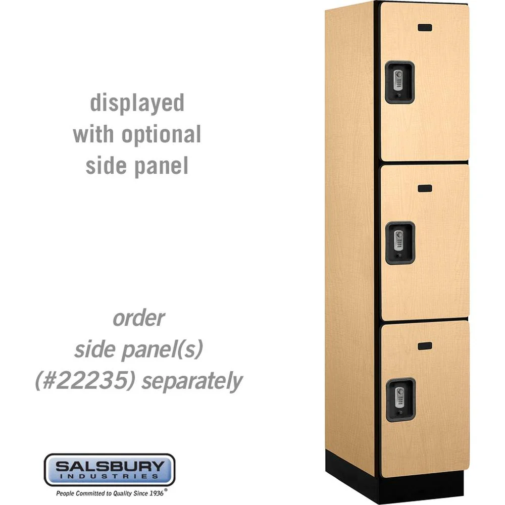 15" Wide Triple Tier Designer Wood Locker - 1 Wide - 6 Feet High - 21" Deep by Salsbury - Image 36
