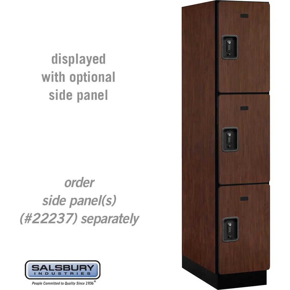 15" Wide Triple Tier Designer Wood Locker - 1 Wide - 6 Feet High - 24" Deep by Salsbury - Image 29