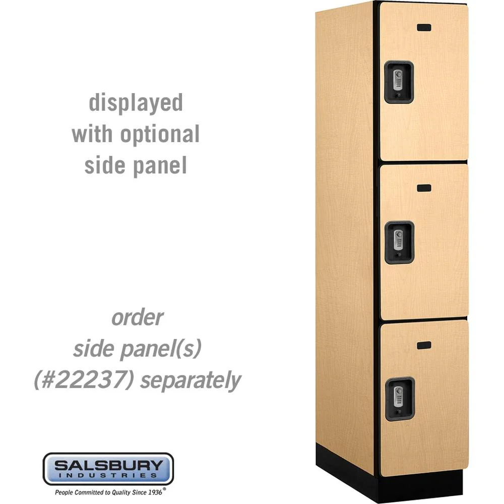 15" Wide Triple Tier Designer Wood Locker - 1 Wide - 6 Feet High - 24" Deep by Salsbury - Image 36