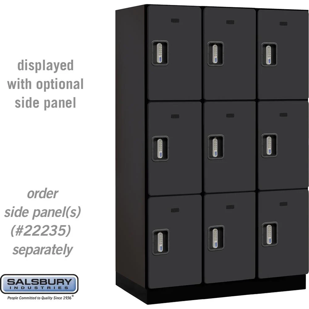 15" Wide Triple Tier Designer Wood Locker - 3 Wide - 6 Feet High - 21" Deep by Salsbury - Image 10