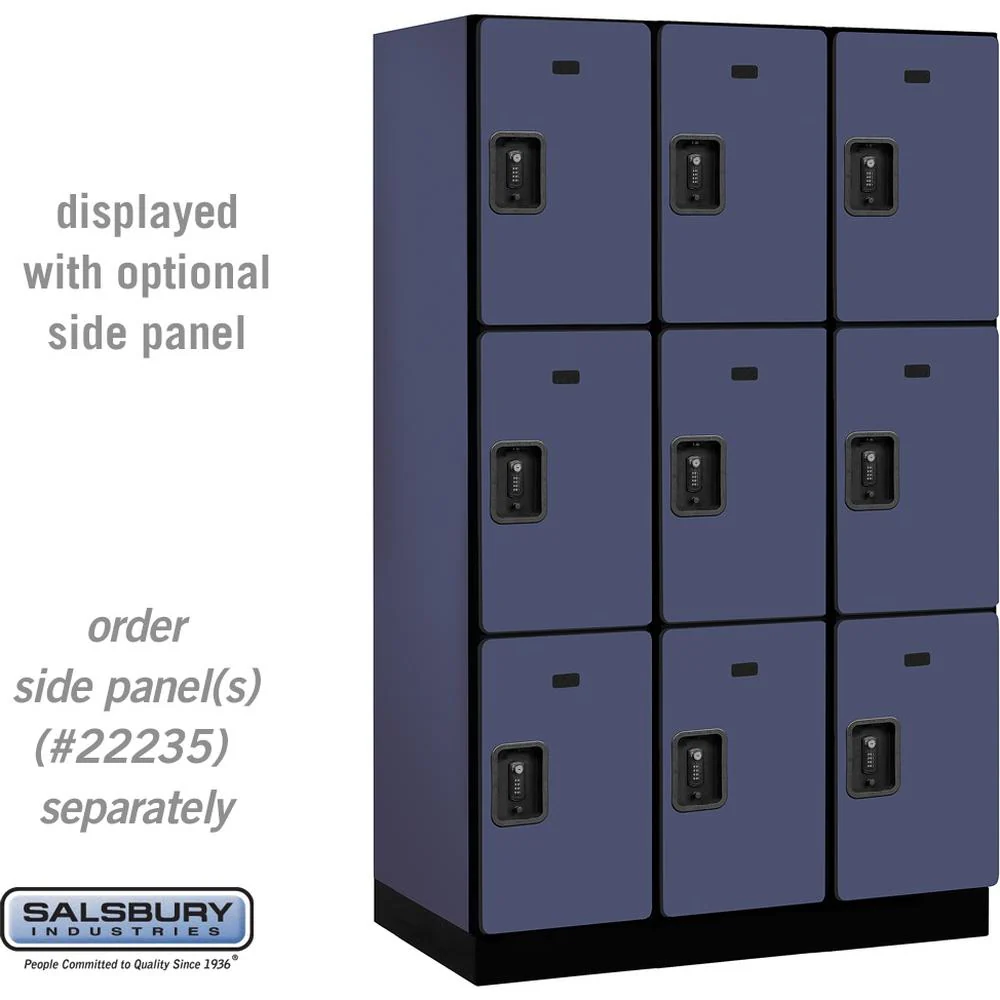 15" Wide Triple Tier Designer Wood Locker - 3 Wide - 6 Feet High - 21" Deep by Salsbury - Image 14