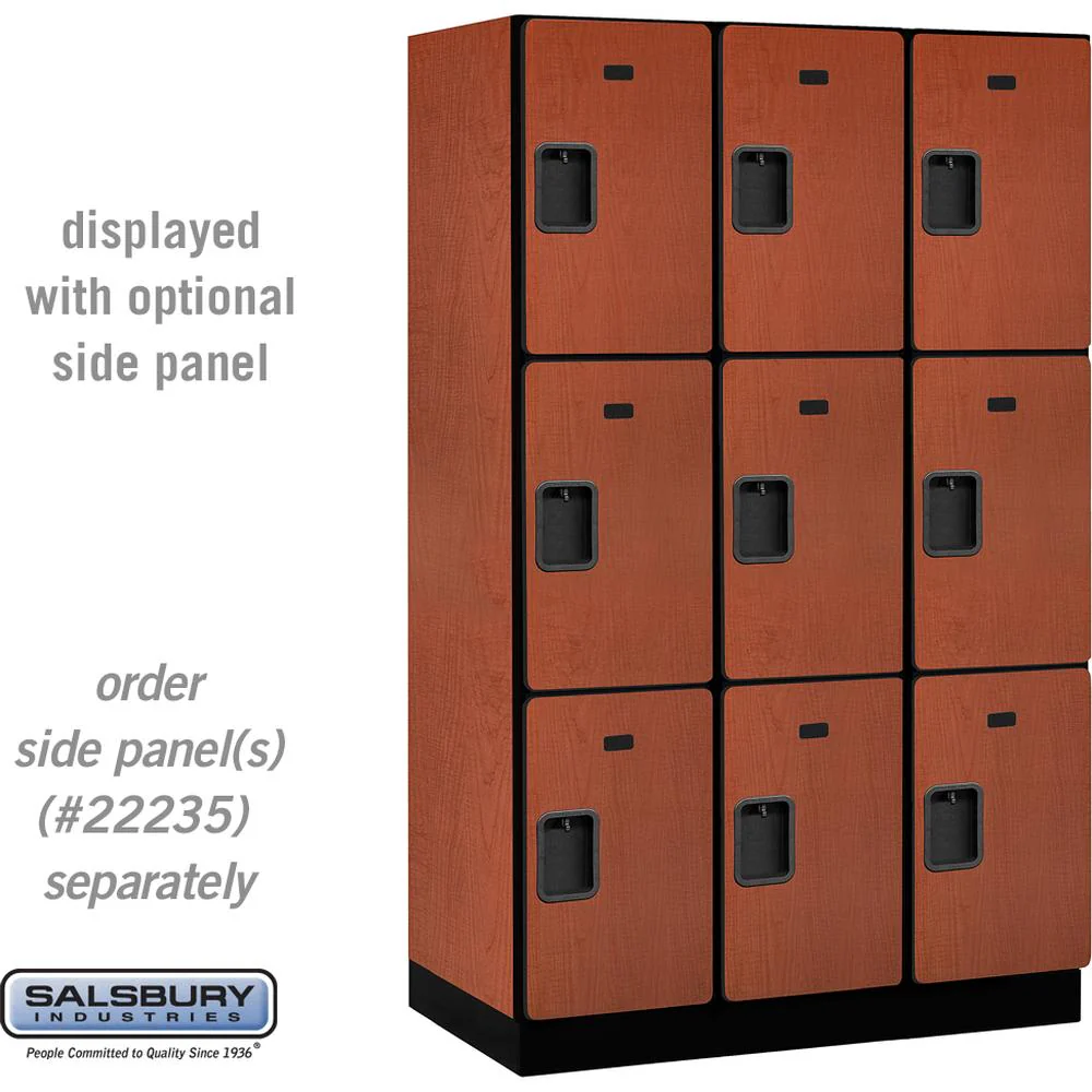 15" Wide Triple Tier Designer Wood Locker - 3 Wide - 6 Feet High - 21" Deep by Salsbury - Image 17